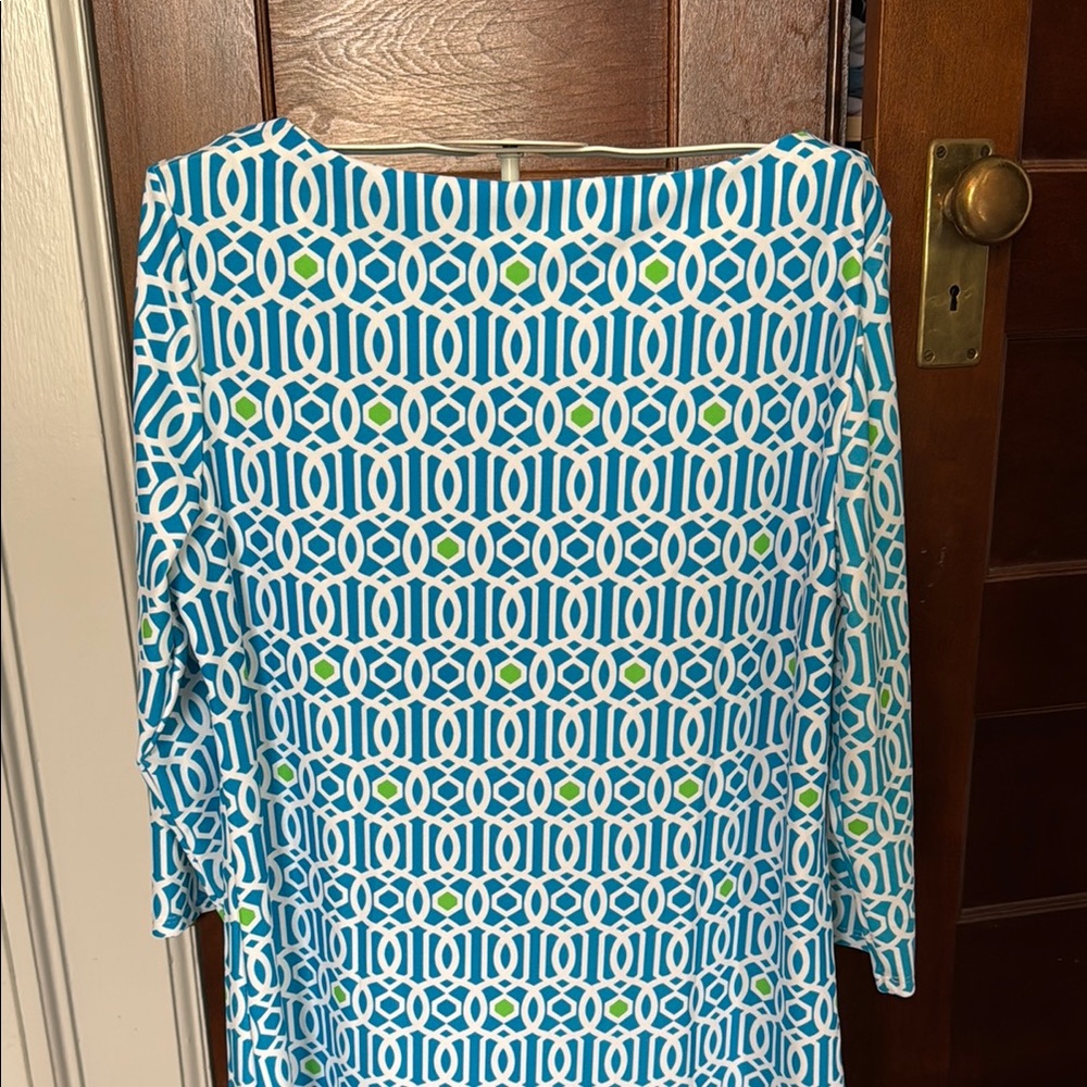 Jude Connally Blue‎ and White Dress - Picture 5 of 6